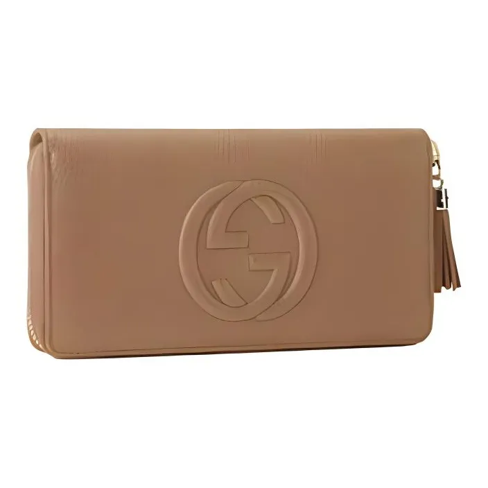 GUCCI Leather Wallet Regular Women's Rose Beige-1