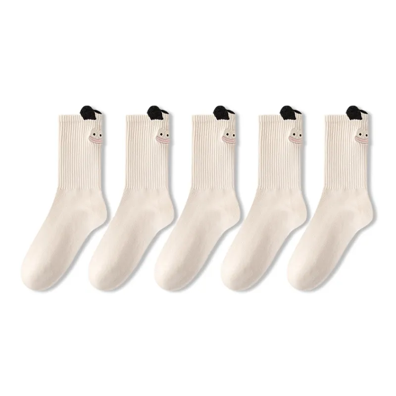 JIAZINI Mid Calf Socks Women's 5 Pack-10