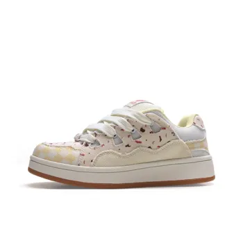 ABCYLM Slip Resistant Cushioning Impact Resistance Abrasion Resistant Low Top Skateboard Shoes Women's Cranberry