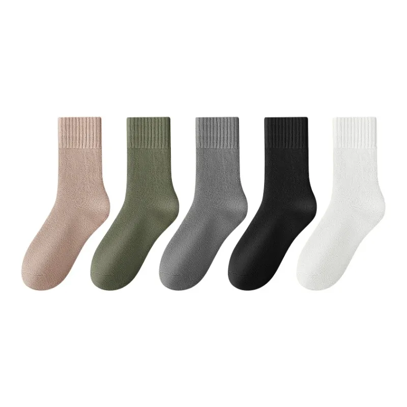 MIIOW Mid Calf Socks Men's 5 Pack-9