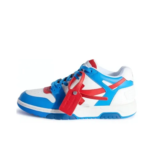 OFF-WHITE Out Of Office OOO Low Tops White Arctic Blue Red