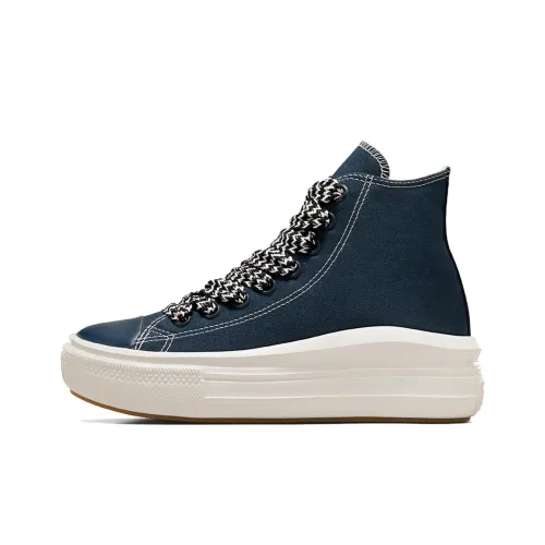 Converse Run Star Hike Hi sneakers in black Anti Slip Wear Resistant High Top Canvas Shoes Women's Cyan
