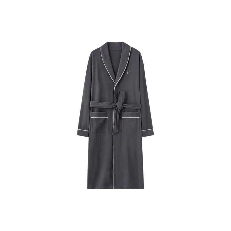 Huggy Kissy Bathrobes Men's Ink Gray-0