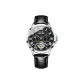 Silver Black Dial-Belt Style
