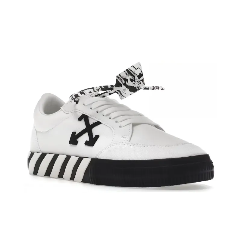 OFF WHITE Vulcanized Low Canvas White Black-2
