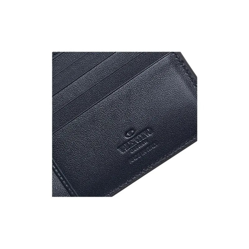 Valentino Calfskin Wallet Women's Green & Black-7