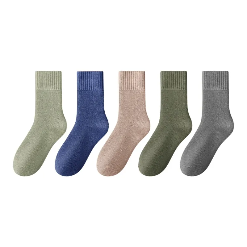 MIIOW Mid Calf Socks Men's 5 Pack-4