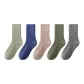 Light Green 1+Royal Blue 1+Coffee 1+Army Green 1+Dark Gray 1[Fall Winter Fleece Socks]
