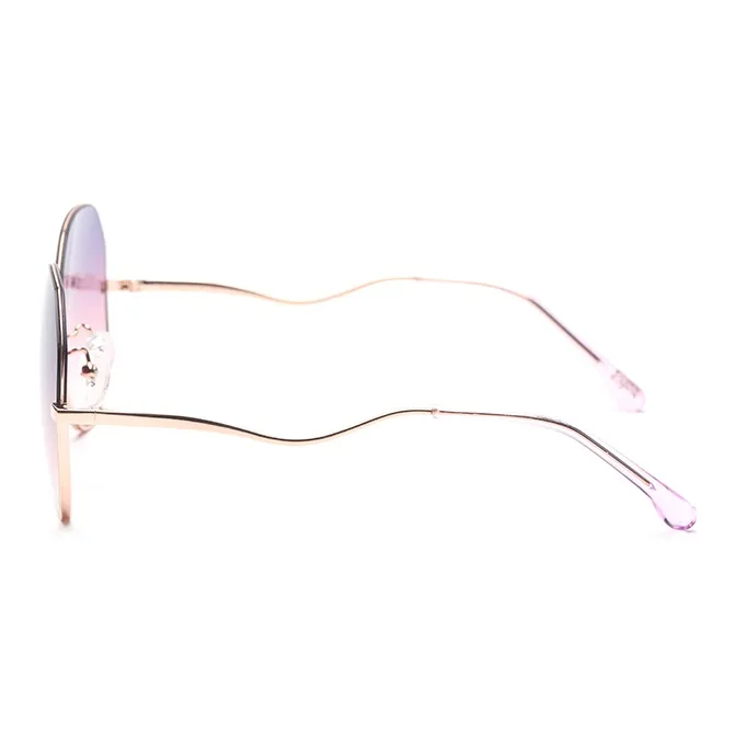 OYEA Nylon Japanese Gold Irregular Shape Sunglasses Women's-2