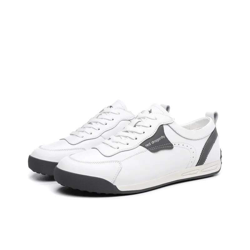 RED DRAGONFLY Athletic Shoes White Sneakers Abrasion Resistant Low Top Color Blocking Flat Casual Shoes Men's-7