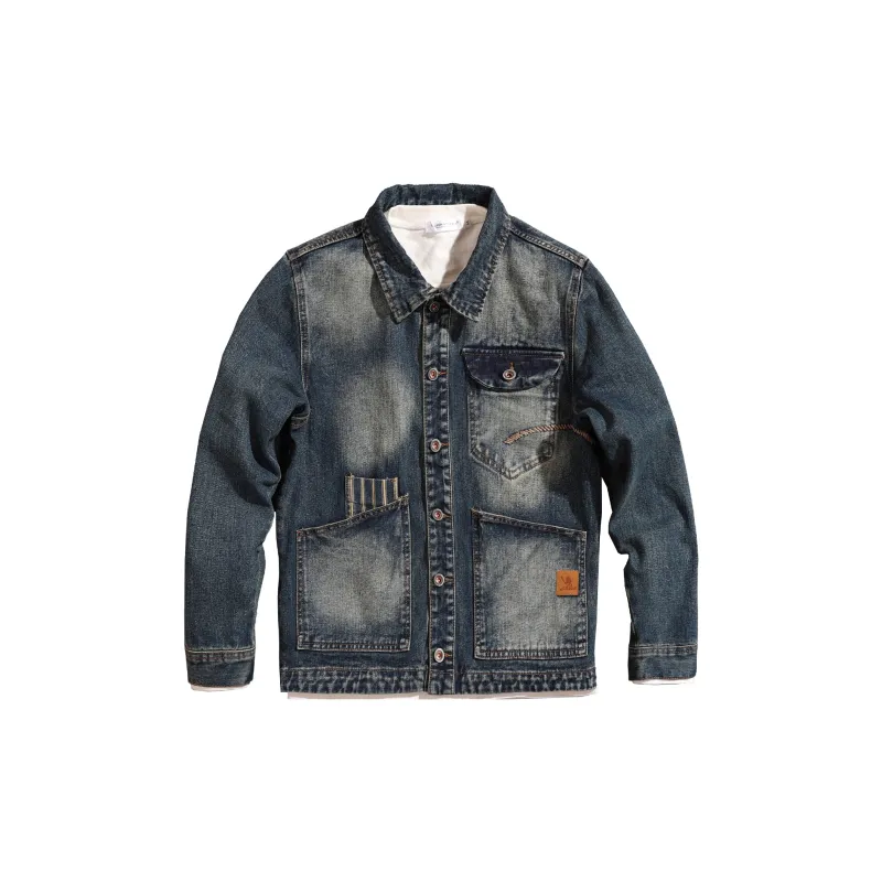 SANTASTIC Denim Jacket Men's Blue-1