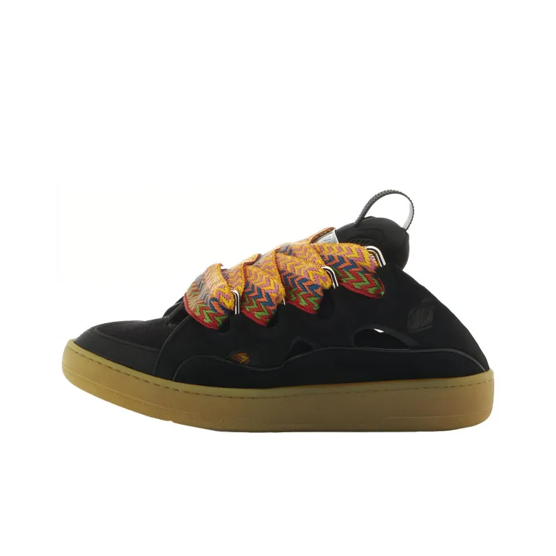 Lanvin Curb Closed Toe Slippers Men's Black-0