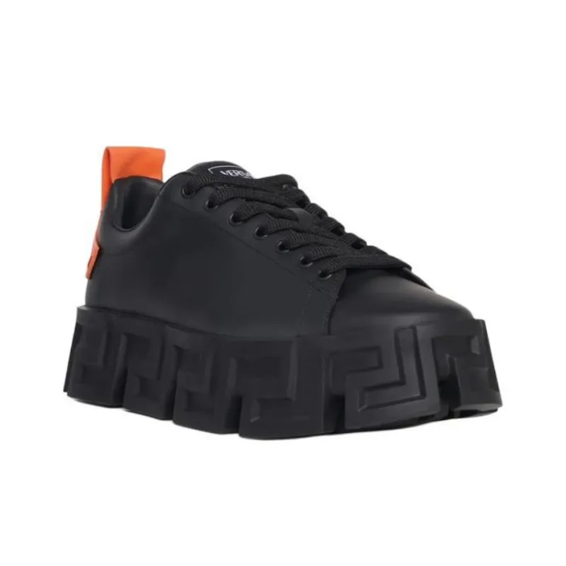 VERSACE Low Top Platform Shoes Men's Black-2