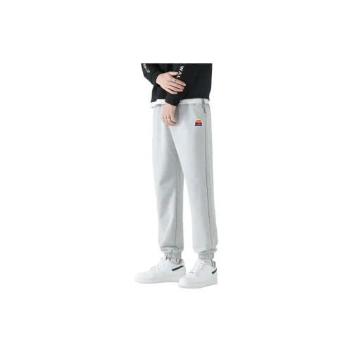 WARRIOR Knitted Sweatpants Men Light Gray