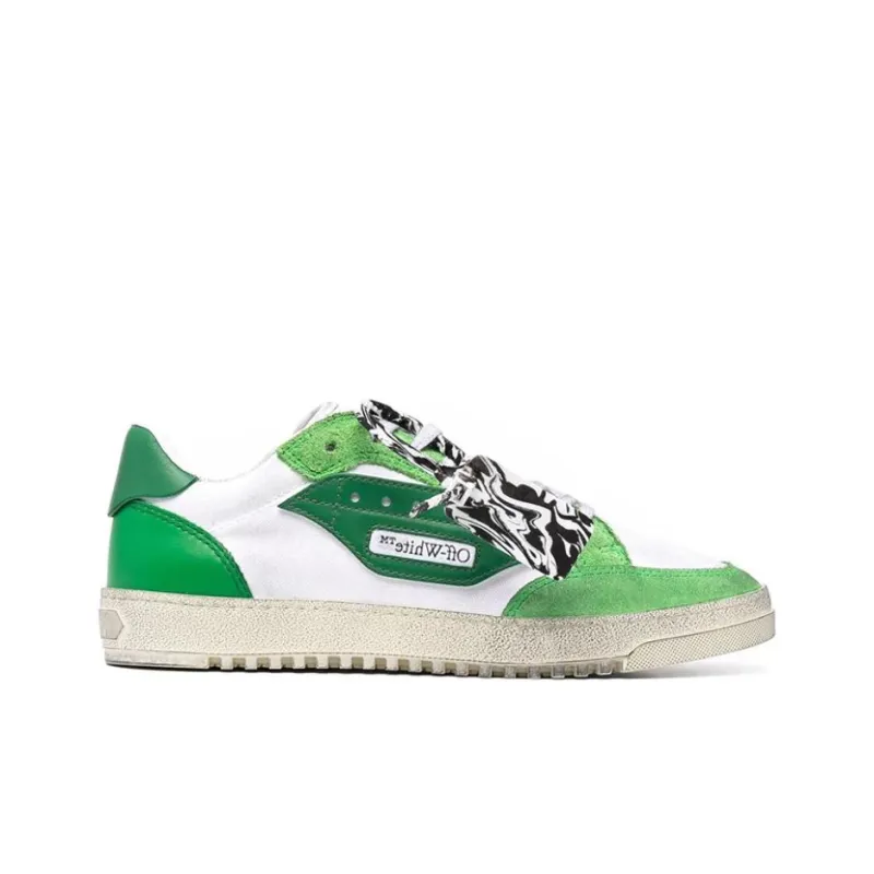 OFF WHITE Vulcanized 5.0 Low Top White Green-1