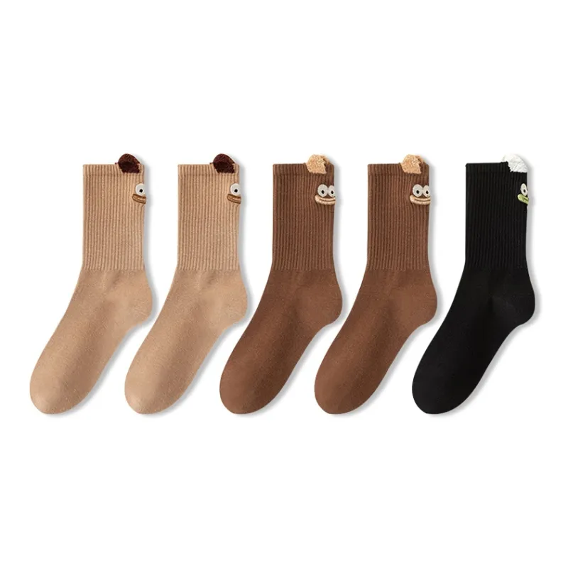 JIAZINI Mid Calf Socks Women's 5 Pack-20