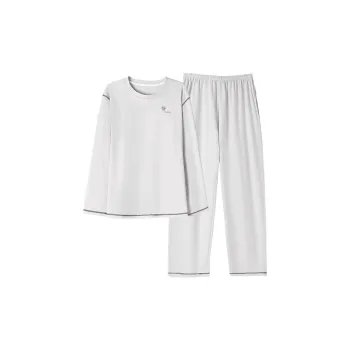 Qiao Ni Tong Pajama Set Men's Silver Gray