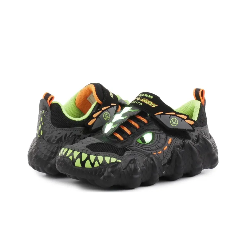 Skechers Low Top Kids Lifestyle Shoes Black Green Teenagers-2