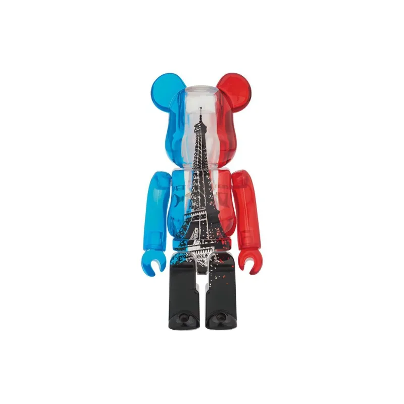 BE@RBRICK Tokyo Iron Tower+Eiffel Tower Colette Limited 2 Pack Set Hang Tag Box 100%-3