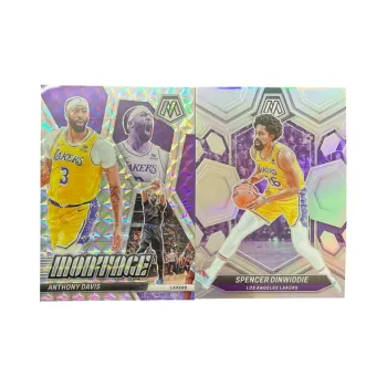 PANINI 2023 24 Mosaic Lakers Davis Mosaic Fold+Dinwiddie Silver Fold Basketball Card Product Access Sports Cards 2 Pcs