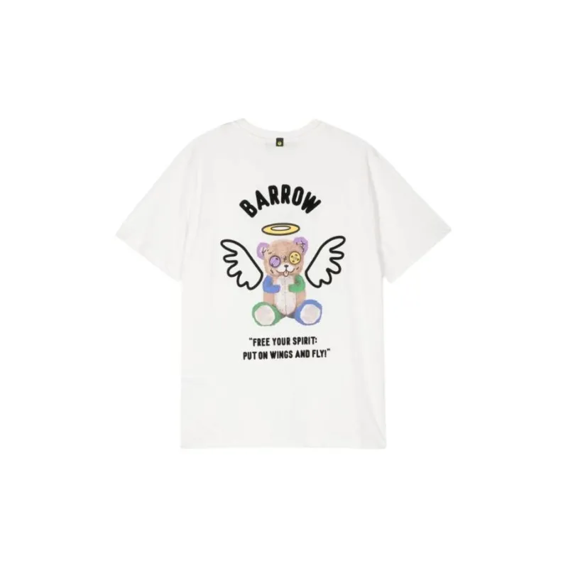 Barrow Logo flocked T shirt-2