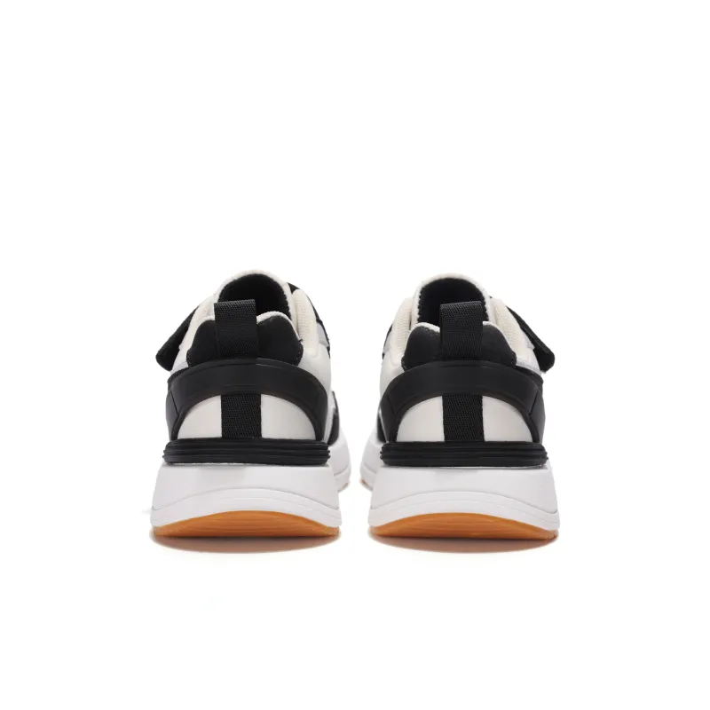 PONY Cushioning Wear Resistant Kids Lifestyle Shoes Black White Kids'-4