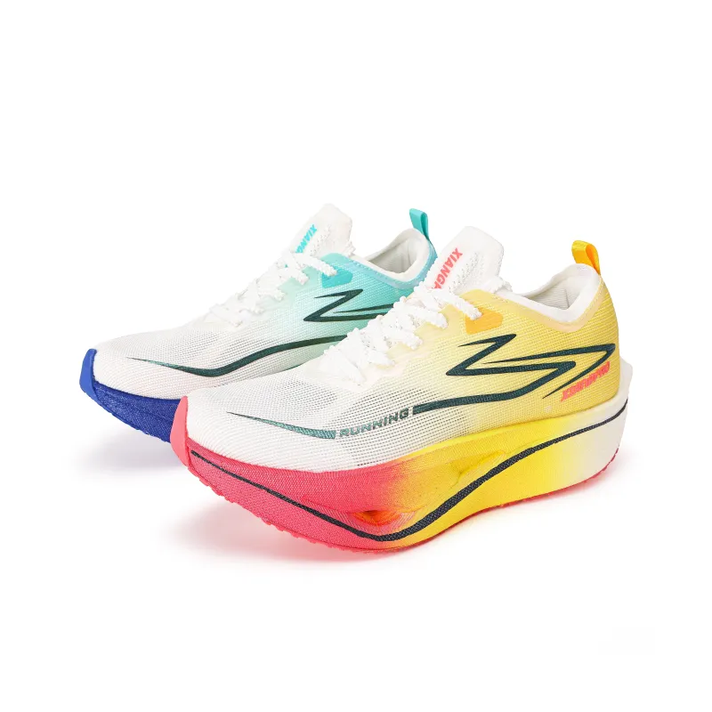 Xiangpao Low-Top Running Shoes Unisex Mismatched Color-Pale Yellow And Cyan-0