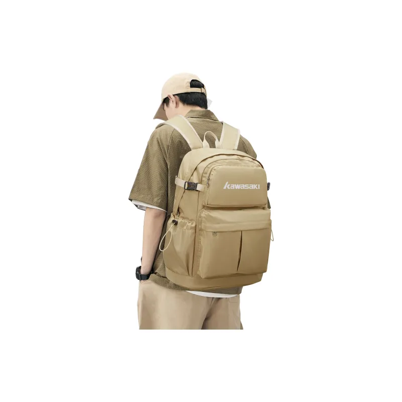 Kawasaki Fabric Backpack Unisex Black/Ecru/Khaki/Dark Blue-19