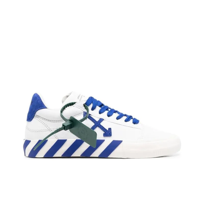 OFF WHITE Vulcanized Stylish Skateboarding Shoes Women's White Blue-1