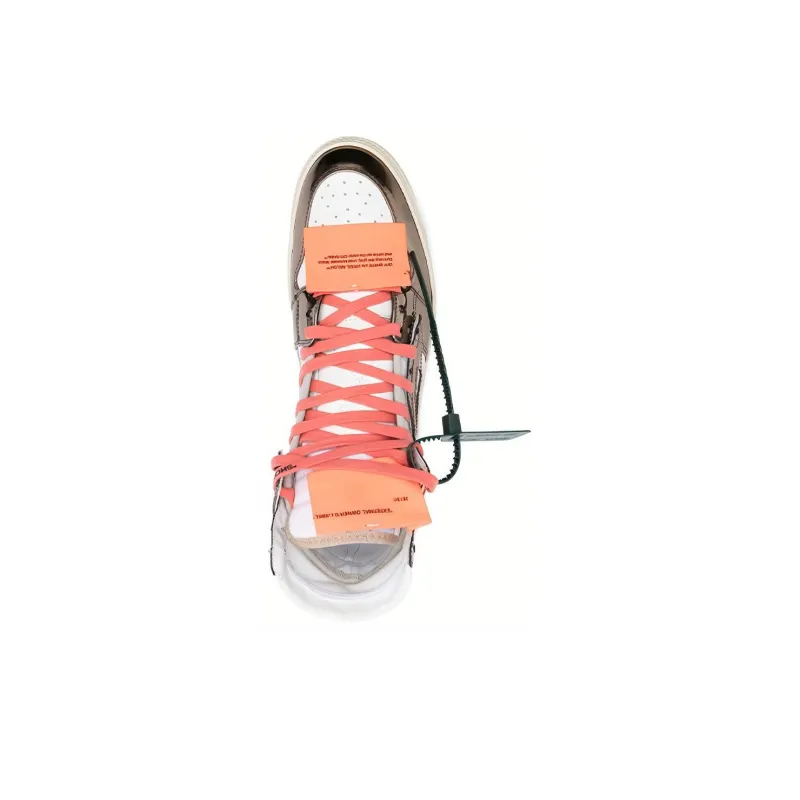 OFF WHITE 3.0 Off Court High Top Sneakers White Gunmetal-4