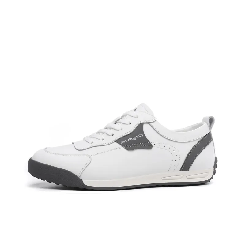 RED DRAGONFLY Athletic Shoes White Sneakers Abrasion Resistant Low Top Color Blocking Flat Casual Shoes Men's-8