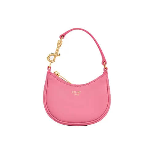 CELINE Smooth Cow Leather Handbag Coin Purse Handbag Extra Small Women's Vibrant Pink