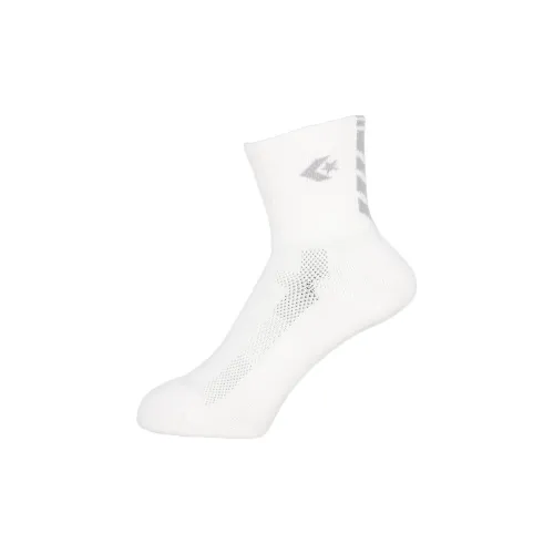 Converse Mid-Calf Socks Unisex 1 Pack White Gray