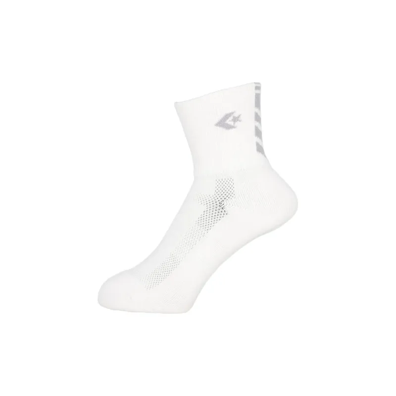 Converse Mid-Calf Socks Unisex 1 Pack White Gray-0
