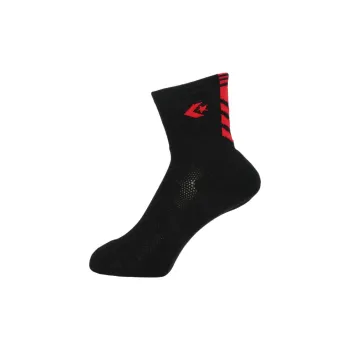 Converse Mid-Calf Socks Unisex 1 Pack Black Red