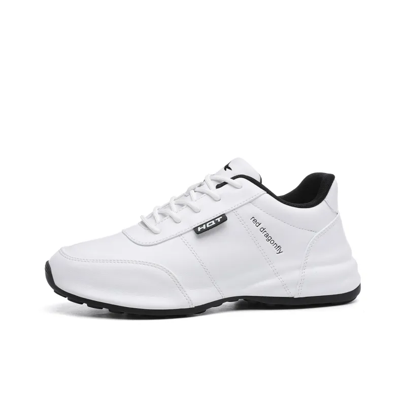 RED DRAGONFLY Platform Wear Resistant Height Increasing Low Top Slip on Athletic Shoes White Sneakers Men's-1