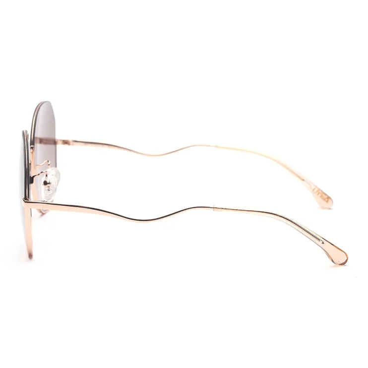 OYEA Nylon Japanese Gold Irregular Shape Sunglasses Women's-5