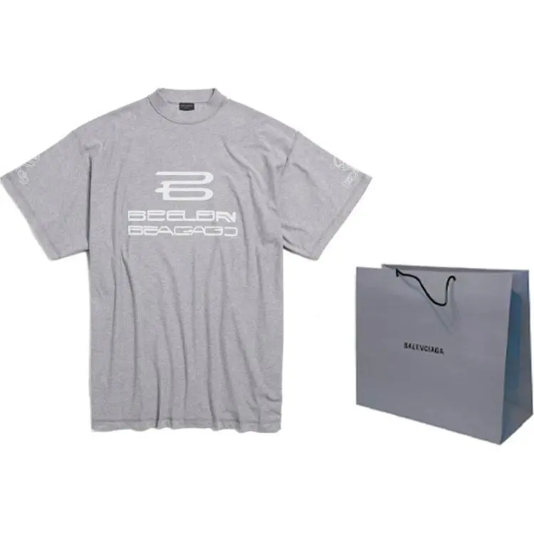 Balenciaga SS24 T Shirt Loose Fit Style Unisex Gray-2