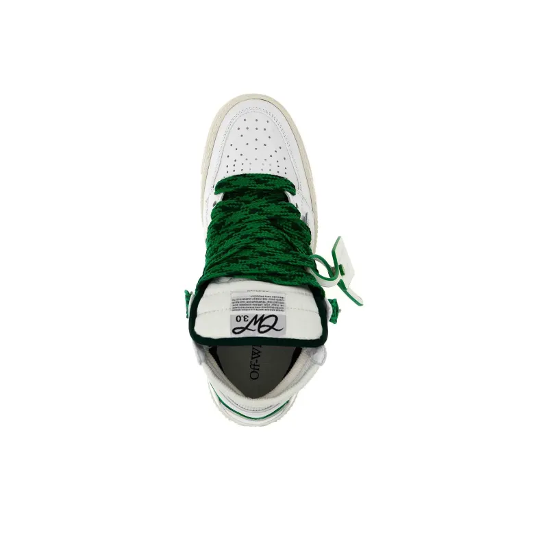 OFF WHITE 3.0 Off Court Leather Sneakers 'White Green'-4
