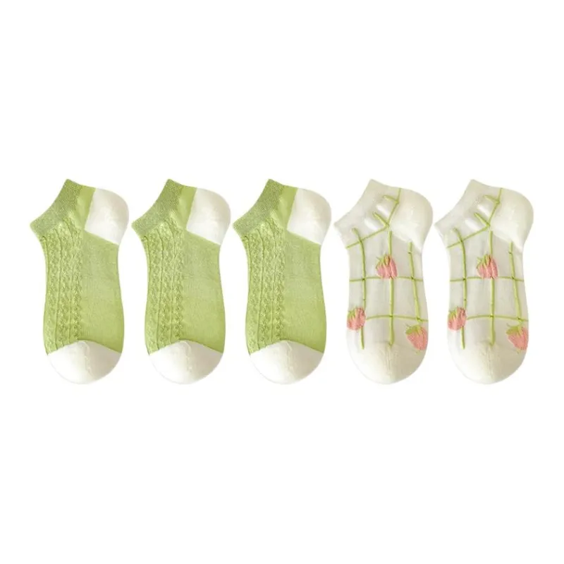 ROBINHOOD No Show Socks Women's 5 Pack-6