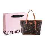 Dark Brown+Exquisite Shopping Bag