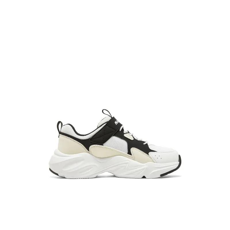 Skechers Girls Cushioning, Wear Resistant Low Top Kids Lifestyle Shoes White Black Kids'-1
