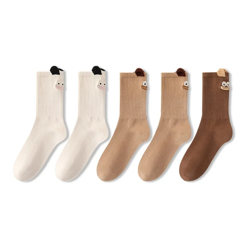 JIAZINI Mid Calf Socks Women's 5 Pack-5