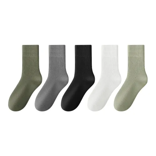 MIIOW Mid-Calf Socks Men's 5 Pack
