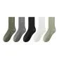Army Green 1+Dark Gray 1+Black 1+White 1+Light Green 1[Fall Winter Fleece Socks]