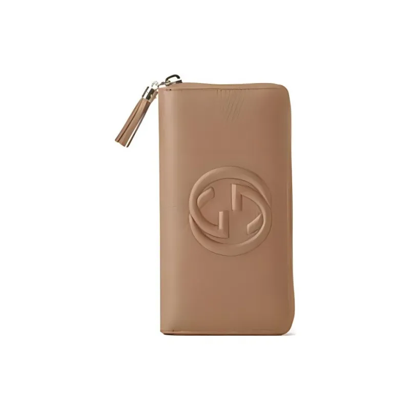 GUCCI Leather Wallet Regular Women's Rose Beige-3