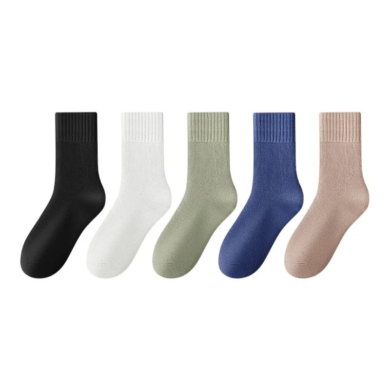 MIIOW Mid Calf Socks Men's 5 Pack-12