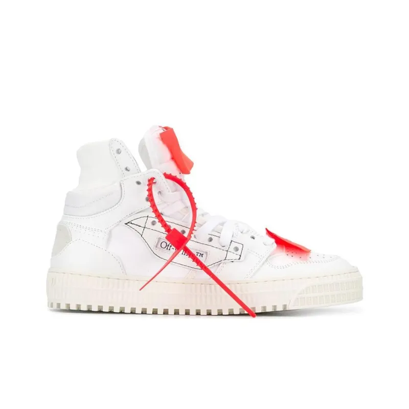OFF WHITE Off Court Skateboard Shoes Women's High Top White-1