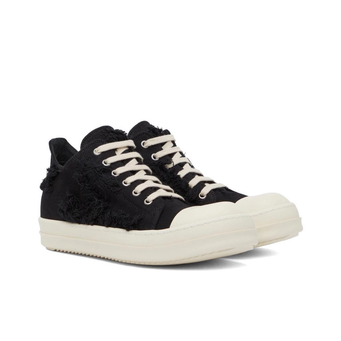 Rick Owens DRKSHDW Fogachine Slashed Stretch Denim Low Black
