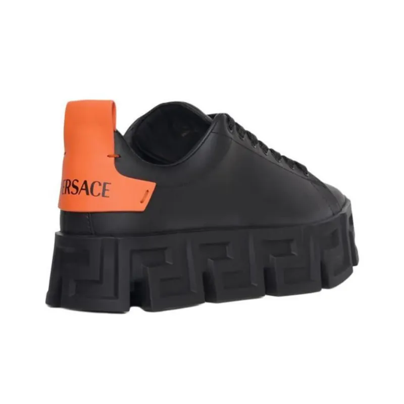 VERSACE Low Top Platform Shoes Men's Black-3